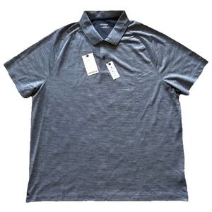 Untuckit Men's Hannifer Short Sleeve Polo Shirt Gray Size XXL Extra Large NWT